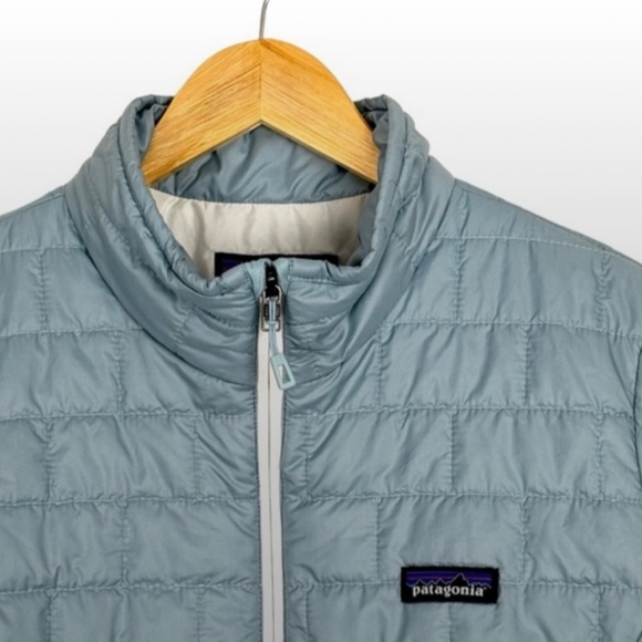 Patagonia Womens Nano Puff Quilted Full Zip Primaloft Lightweight Jacket Blue XL - Picture 3 of 12